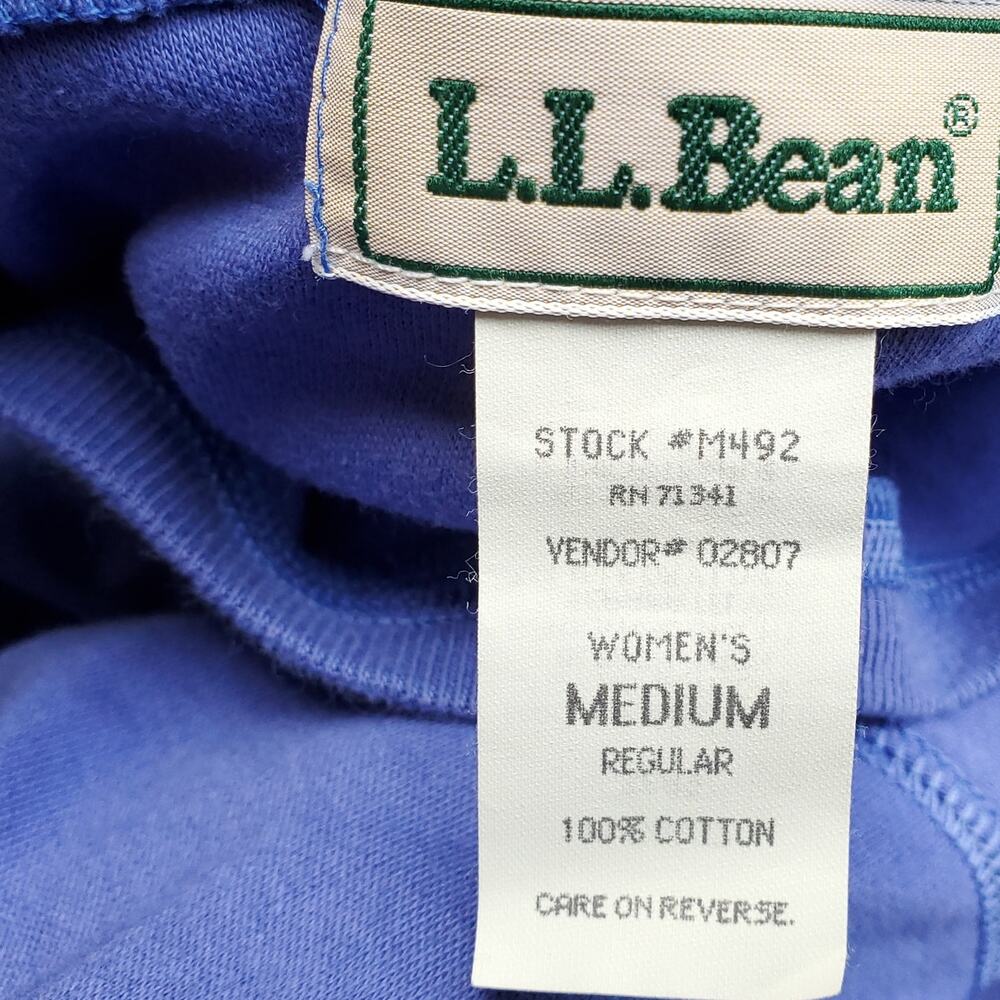 Vintage LL Bean Periwinkle Blue Purple Cotton Dress Soft Cottage Granola Cabin M - Picture 15 of 16